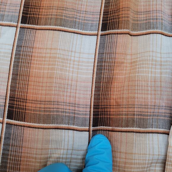 VTG 90s Ely Plains Plaid Pearl Snap Cowboy Shirt Mens L 16.5 Western Sawtooth - Picture 3 of 6